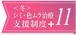 ＜冬＞シミ・色ムラ治療支援制度＋ 11