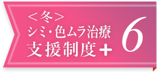 ＜冬＞シミ・色ムラ治療支援制度＋ 6